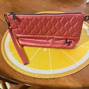 Lug Quilted Pink Wristlet